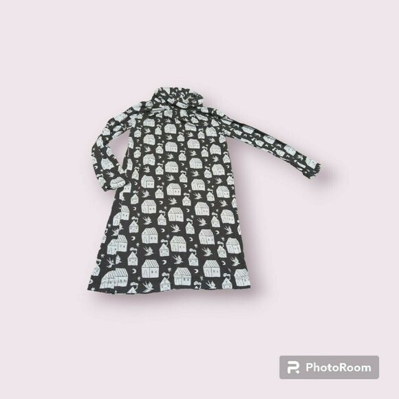 kate quinn Other - Kate Quinn Long Sleeve Cowl Neck Dress in Little Houses